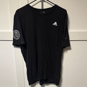 Adidas Men's Black Tee with White Logo